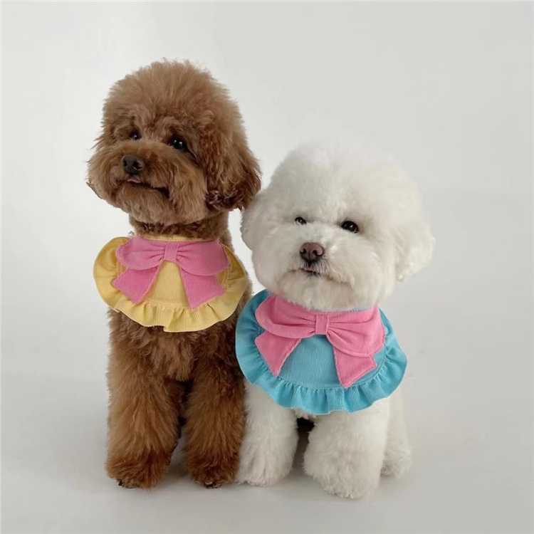 South Korea Ins Cute Butterfly Pooch Bib Kitty kitty Pet Saliva with Bear Teddy Bou Beauty Spat Around