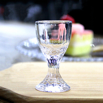 Glass Diamond White glass small goblet European style lead-free solid color home creative small wine cup Maotai Cup 15ml