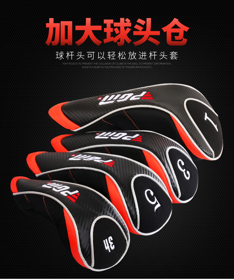 PGM Authentic Golf Club Head Cover Head Cover Gỗ Cover Iron Cover Paser Bộ túi đựng gậy golf da	