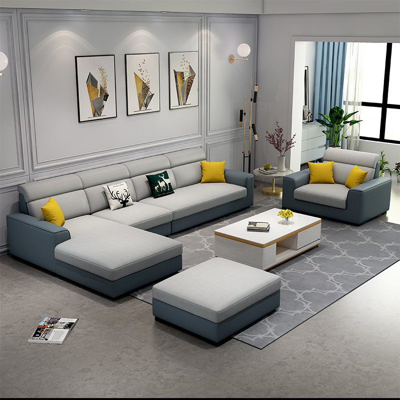 Technology cloth sofa 2021 new small apartment living room modern minimalist three-person Nordic disposable waterproof fabric sofa