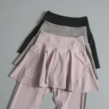 Демисезонный комбинезон для спортзала, штаны, леггинсы, защитное белье, комплект, спортивная профессиональная одежда для йоги, юбка, в обтяжку, для бега