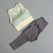 Fitness clothing set for women summer shock-proof bra and leggings fashionable sexy and good-looking professional morning running sports yoga clothing