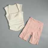 Приталенный комплект, одежда для йоги для йоги, дышащая утяжка для груди для спортзала, быстросохнущий спортивный костюм, для бега