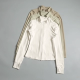 Демисезонная спортивная одежда для йоги, приталенный лонгслив, модная куртка для спортзала, для бега