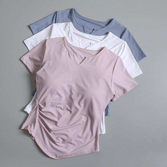 Tops de fitness para pilates de verano para mujer con ropa de yoga acolchada
