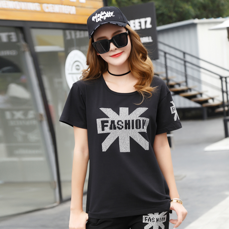 Plus Size T-shirt Woman Short Sleeve Fat Sister Summer Dress Loose Korean Version 200 Catty Mt-shirt 2022 New Tide Half Sleeve