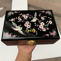 Dream of Red Mansions props Wooden jewelry box Lacquerware makeup box Magpie Dengmei Wedding gift to friends