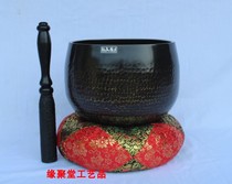 大磬 铜磬引磬缘聚堂台湾磬8寸21公分铜磬送黑檀木棒引庆木鱼法器