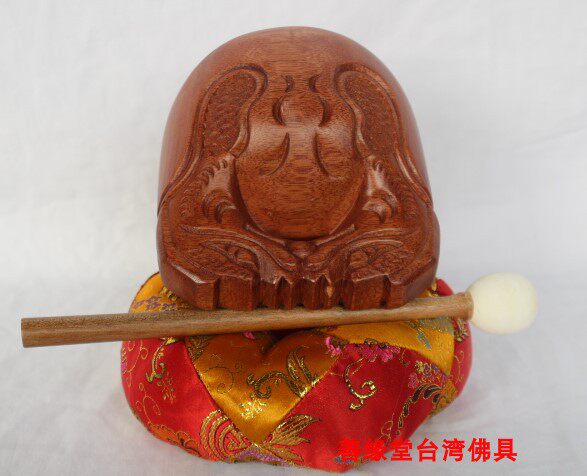 Red sandalwood fish 5 inch Taiwan wooden fish chanting Buddhist chanting wooden fish household temple large solid wood wooden fish chime