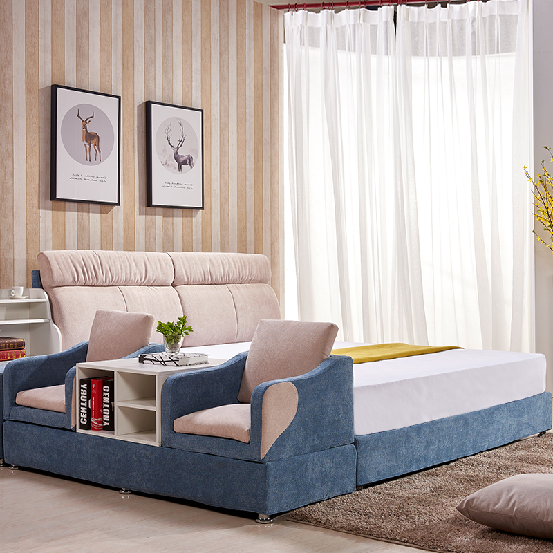 Minima Modern New Crib Modern 1 5 m Nordic Cloth Art Soft Bag Bed Tatami Bed Bib Bed Double Bed