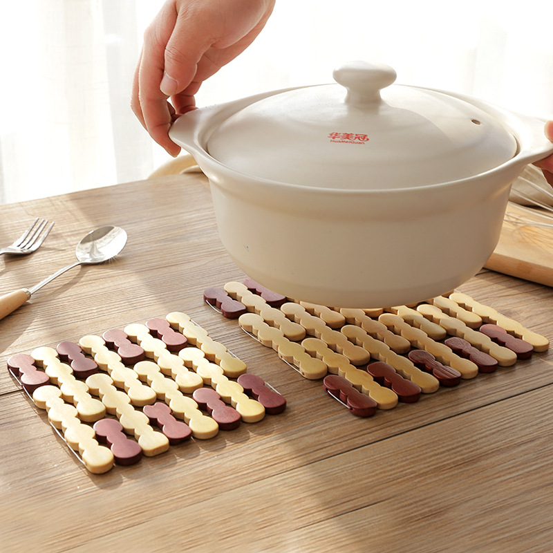 Bamboo insulation pad cushion tablemat anti-hot bowl pad cushion cushion cushion