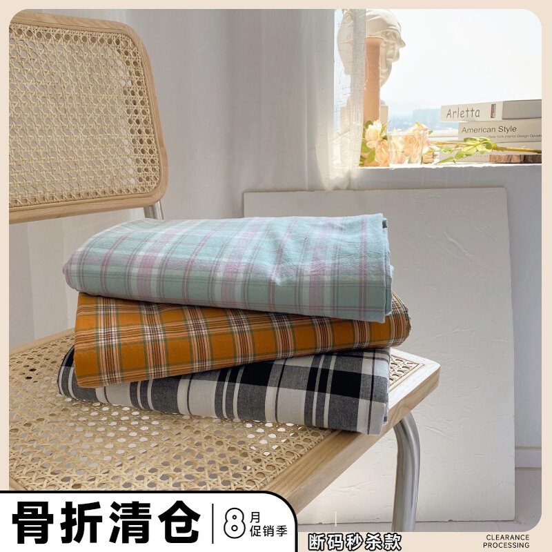 Super - good - looking grade Han Feng fresh water wash cotton single - piece bed bedding dark color retro is customized