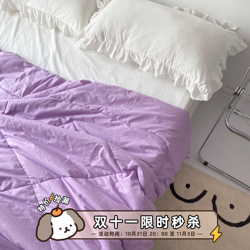 Dream summer limited cotton washable gentle pure purple summer cool quilt air conditioner thin cover quilt sweet fudge
