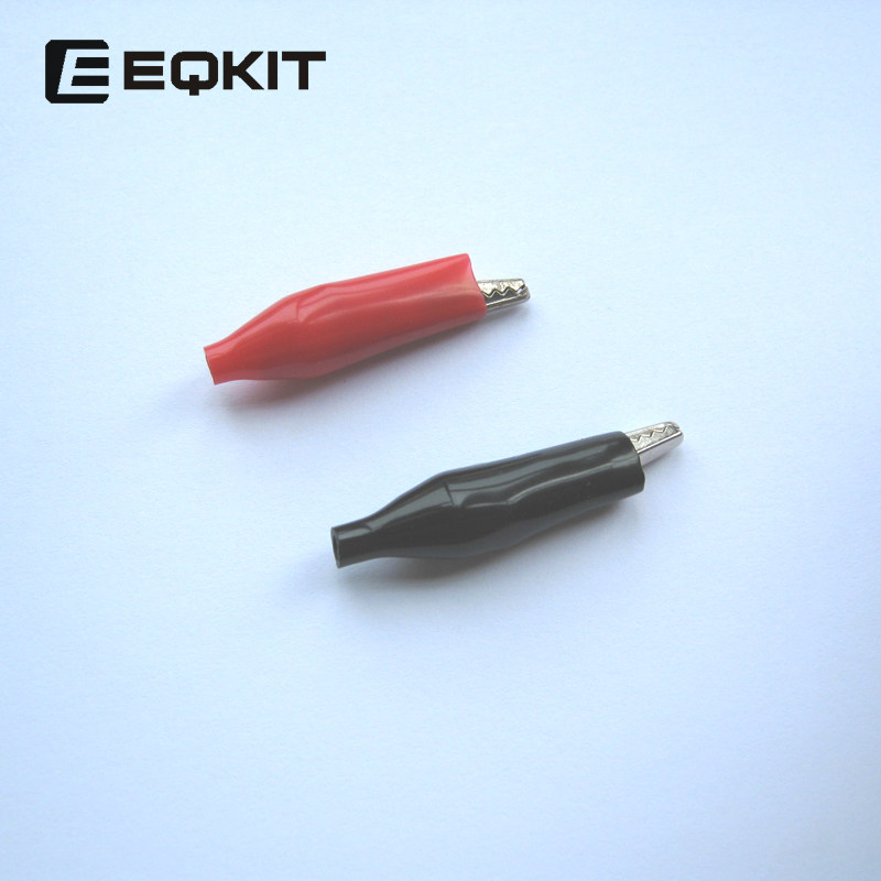 Special price crocodile clip red black crocodile clip clip wire end with insulating layer clip 1 pair price