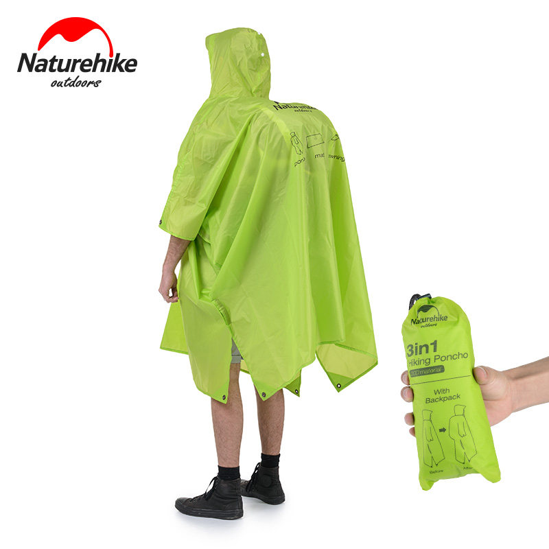 NH Norway customer Outer rain cape hiking raincoat Three-in-one ground cloth Tired cloth Riding Tourist Portable bag Rain-proof