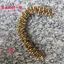 Antique bronze collection antique brass small golden bell tiger head bell hanging ornaments 100 pieces in a string