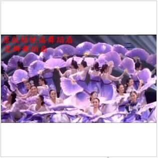 Professional set to dance props North Korean dance Tangerine Ballad Fan 1 2 feet genuine silk fan North Korean dance fan performance fan 