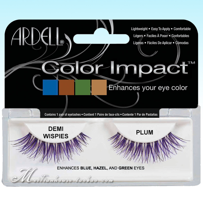 American Ardell Adele Demi Wispies false eyelashes thick stage makeup purple eye tail elongated
