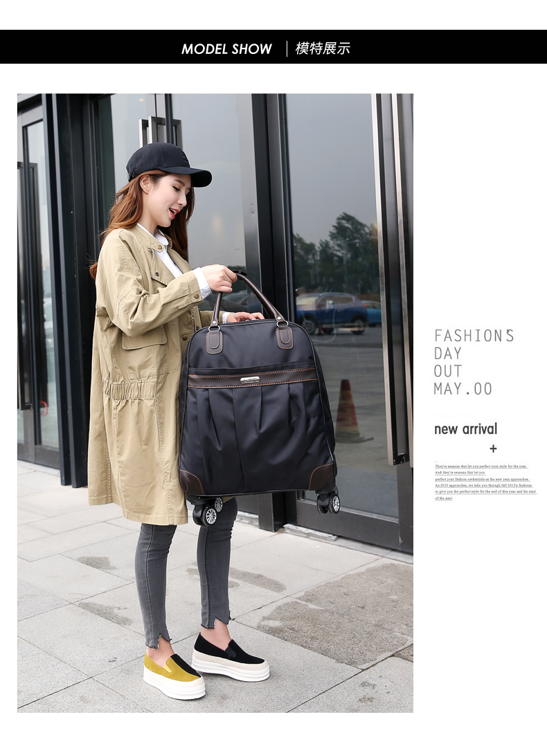 Xe đẩy túi du lịch phổ quát bánh xe du lịch gấp nam và nữ xách tay trường hợp lên máy bay nhẹ túi hành lý không thấm nước túi du lịch các loại túi du lịch