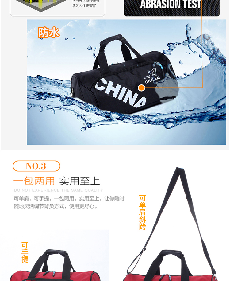 Gấp túi du lịch công suất lớn túi thể thao túi thể dục nhỏ túi nam và nữ lên túi hành lý túi du lịch vai túi du lịch xách tay