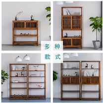 Bogu rack new Chinese style modern minimalist display rack solid wood old elm walnut mahogany tea set rack