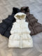 2025 New Style Puff down Vest for Women, Waist-Cinching Drawstring, Thickened and Warm, 90% down Jacket, Sleeveless Vest for Winter