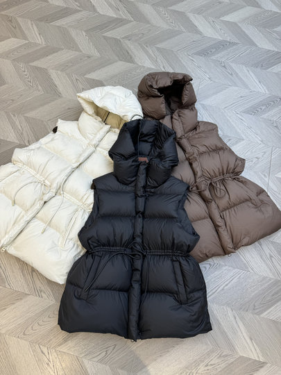 2025 New Style Puff down Vest for Women, Waist-Cinching Drawstring, Thickened and Warm, 90% down Jacket, Sleeveless Vest for Winter