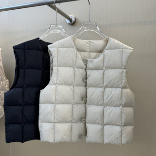 2025 Autumn/Winter New Lightweight down Vest for Women, Short Style for Petite Figures, Korean Version, 90% White Duck Down, Warm Vest