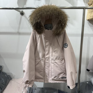 2025 New Style Workwear down Jacket for Women with Large Fur Collar, Thickened with 90% Down, Warm Parka, Loose Fit, Plus Size Coat