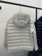 2025 Winter New Style Ribbed down Jacket for Women, Short Korean Version, Fashionable Loose Fit, Hooded, Thickened with 90% White Duck down Coat