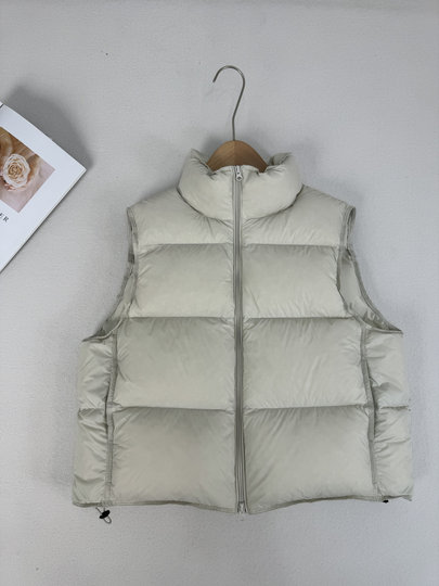 2025 New Style Stand Collar down Vest for Women, Short Thickened 95% White Duck down Puffy Jacket, Sleeveless Vest
