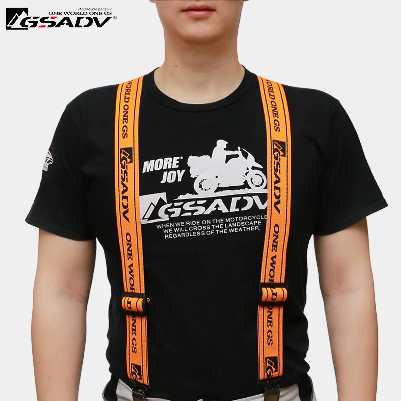 Gsadv Elastic Motorcycle Cycling Clothing Rider Pants Motorcycle Men's and Women's Suspenders m Size L Size Outdoor Elastic Suspenders