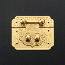 Antique pure copper box buckle buckle small lock jewelry box hardware copper accessories retro lock piece copper live