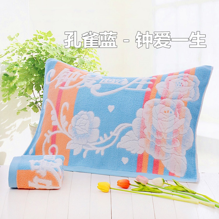 Đặc biệt cung cấp bốn mùa gối khăn bông gạc dày bông lớn vài người lớn đám cưới cao cấp chính hãng gối khăn