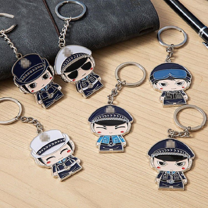 Shu Yujia Police Keychain Traffic Police Pendant Public Security Metal Cartoon Event Promotional Gift Gift Police Officer Pendant Shu Yujia Police Keychain Traffic Police Pendant Public Security Metal Cartoon Event Promotional Gift Gift Police Officer Pendant
