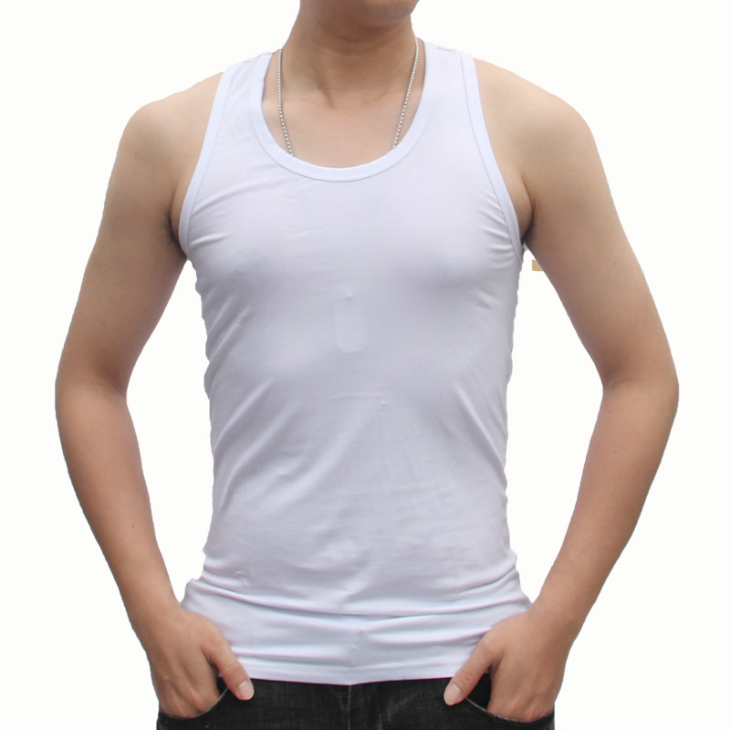 Xiagong từ vest nam cotton hoàn toàn tinh khiết thở thể thao chạy thể dục sling đầu cộng với chất béo để tăng mã thẻ triều lỏng lẻo