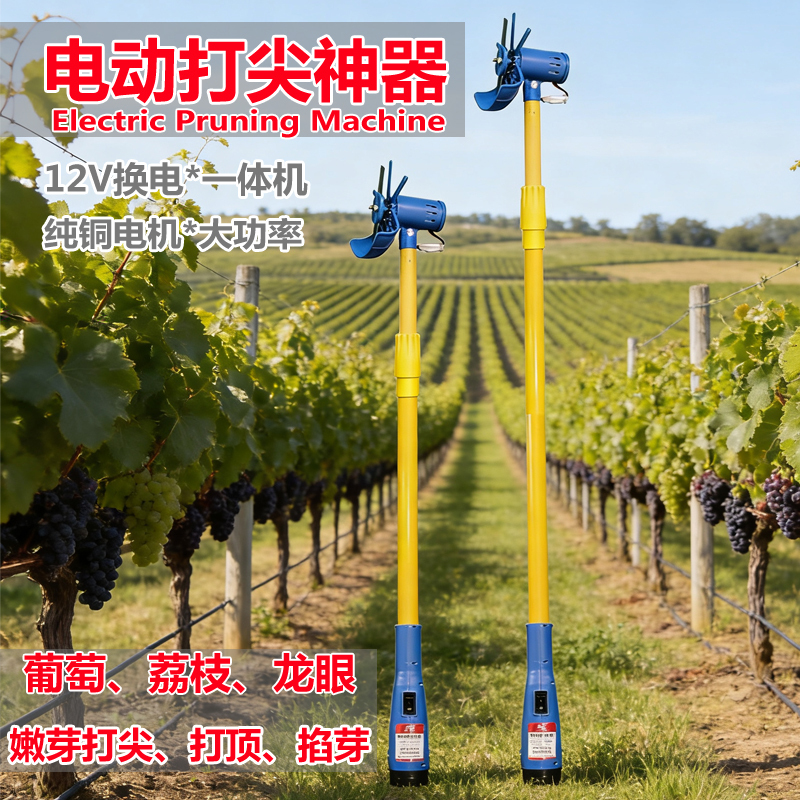 New 12V Electric Pruning Machine for Grapes, Cherries, Kiwis, and Pepper Sprouts, All-In-One Rechargeable Model