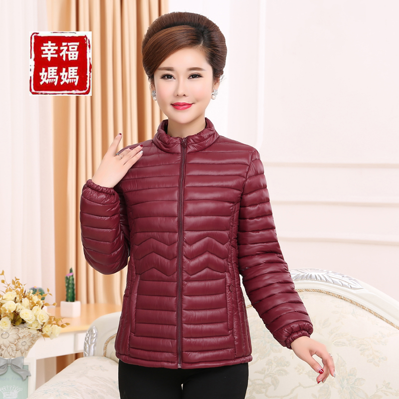 già quần áo phụ nữ trung niên của mùa đông bông quần áo cotton để tăng những bộ quần áo mẹ dày ông già xuống bông len ấm áp mật bên trong áo khoác ngắn