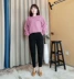 璇 Khuyên dùng ống khói Khói nữ 9 điểm quần len cao eo quần harem phần dày thả lỏng hoang dã có kích thước lớn quần áo thời trang nữ Quần Harem