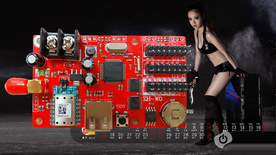 ZH-W0 AVIC mobile phone wireless WIfi control card LED display Wifi control card mobile phone control card