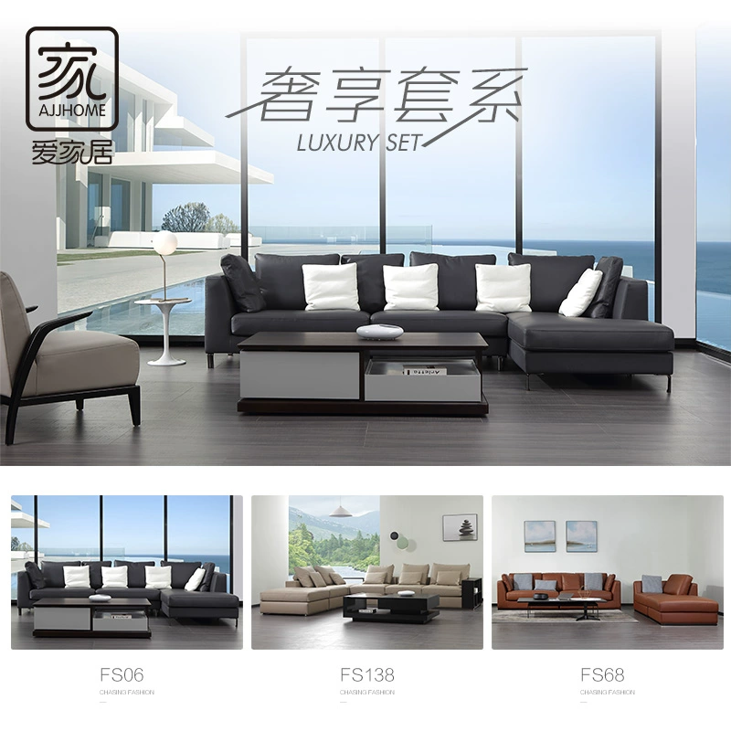 Love Home Ý Minimalist Whole House Hỗ trợ đồ đạc Mang theo túi để kiểm tra trong Villa Club Phòng mẫu Khách sạn Sofa Bàn cà phê - Bộ đồ nội thất