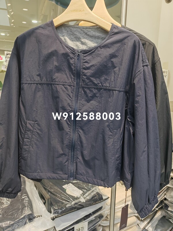 Xinya Rebecca Mr24016 Autumn Quick-Drying Lined Round-Neck Zip-Up Short Jacket Rebecca Top