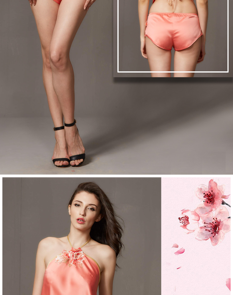 Bimei Ni tạp dề màu đỏ ladies sexy dành cho người lớn đặt tòa sling dây đeo đồ lót cổ sexy đồ ngủ phong cách dân tộc đồ ngủ phi bóng