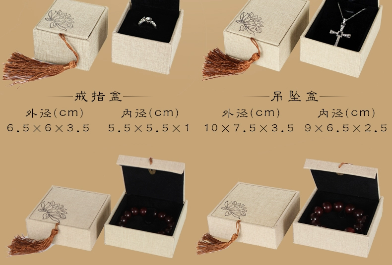 Trang sức Hộp Bao bì Hộp Hạt Vòng đeo tay Hộp Vòng Vòng Mặt dây chuyền thổ cẩm Hộp Vòng cổ Vòng đeo tay Hộp - Vòng đeo tay Cuff