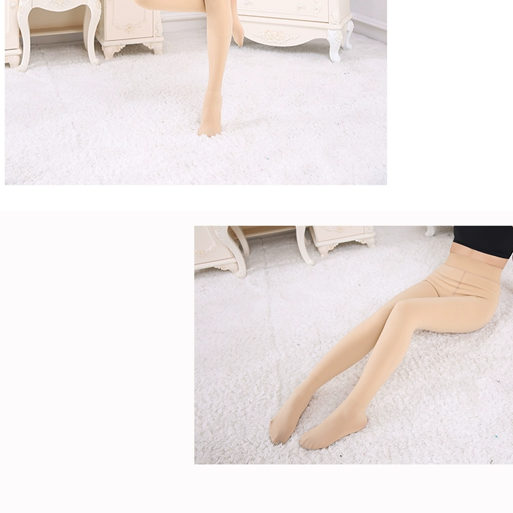 Quần legging, mùa xuân và mùa thu, mùa đông, chân nhẹ, phụ nữ, cộng với nhung, dày, mặc ấm, một mảnh, bước, tất màu da