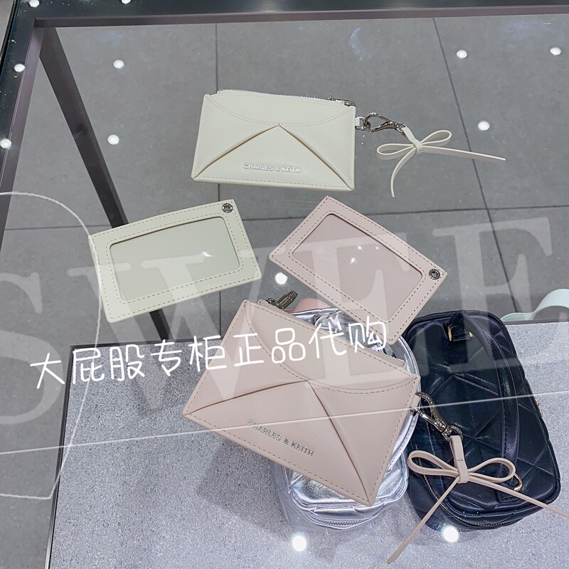 Charles&Keith Wallet Small Ck6-50770759 Bowknot Card Holder Wallet Multifunctional Coin Purse