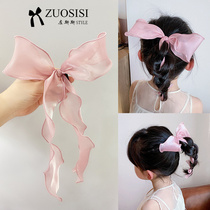 21 South Korea South Gate synchronized children headgear girl Big Bow Pearl yarn red head rope Hairband