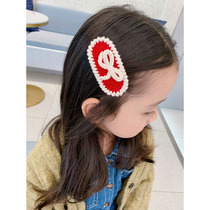Baby hairpin Korean Girl Knitting hairclip children little girl cute bow wool woven hair accessories