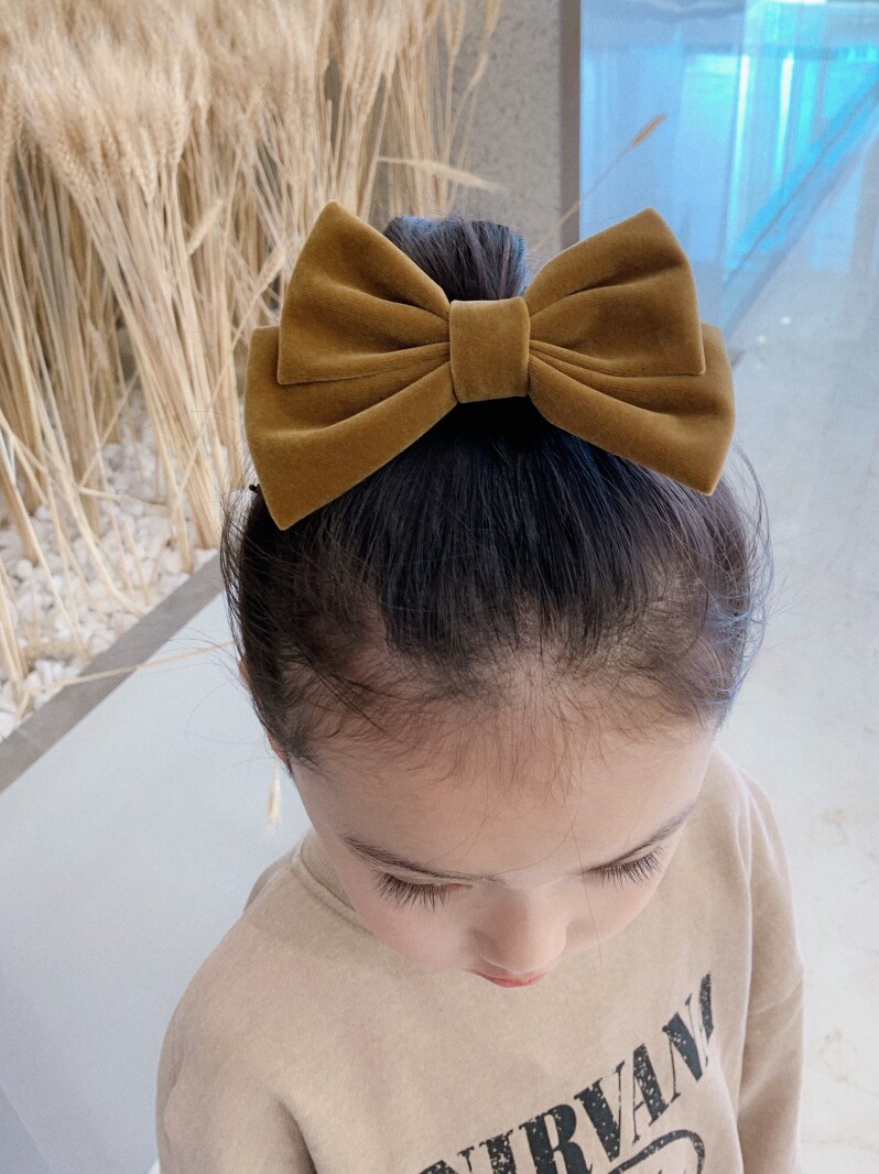Girls Korean hairpin Zuo Si Si quality children's hair accessories Little girl bow Autumn and winter parent-child headdress hairpin