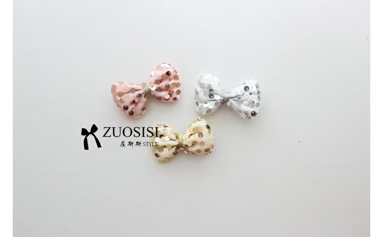 Zuosisi Zuosi trẻ em cao cấp mũ cô gái phụ kiện tóc thủ công sequin nơ kẹp tóc phiên bản Hàn Quốc của thẻ bờm tóc nam